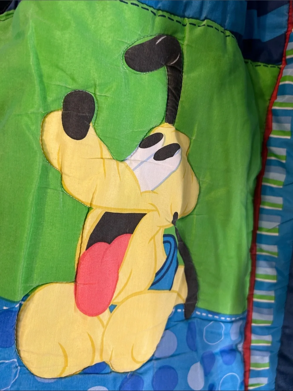 Disney Baby Mickey Mouse Pluto Reversible Infant Quilt